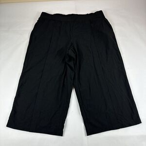 Loralette Dress Pants Womens‎ 2X Black Pleated Pockets Stretch Wide Leg
